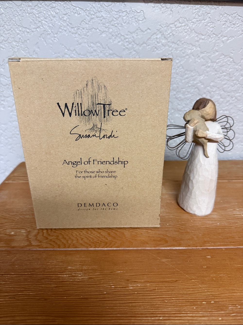 Willow Tree Angel of Friendship Figurine - Cream & Brown